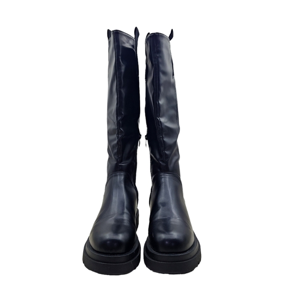 Truffle Collection Women's Chunky Sole Platform Zip Up Knee High Boots - 39 - Picture 3 of 8